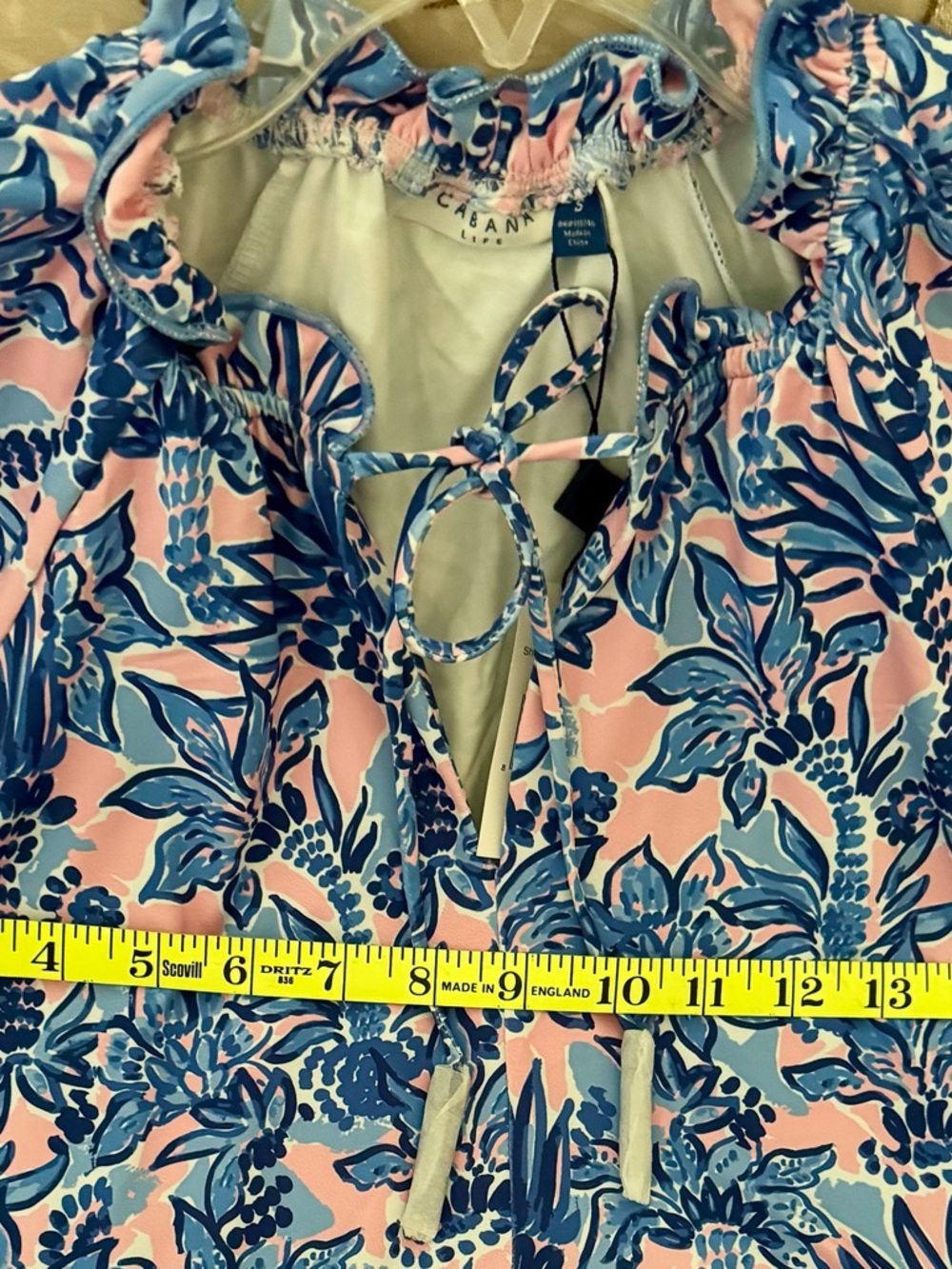 Palm Beach Short Sleeve Tiered Dress - Picture 8 of 9